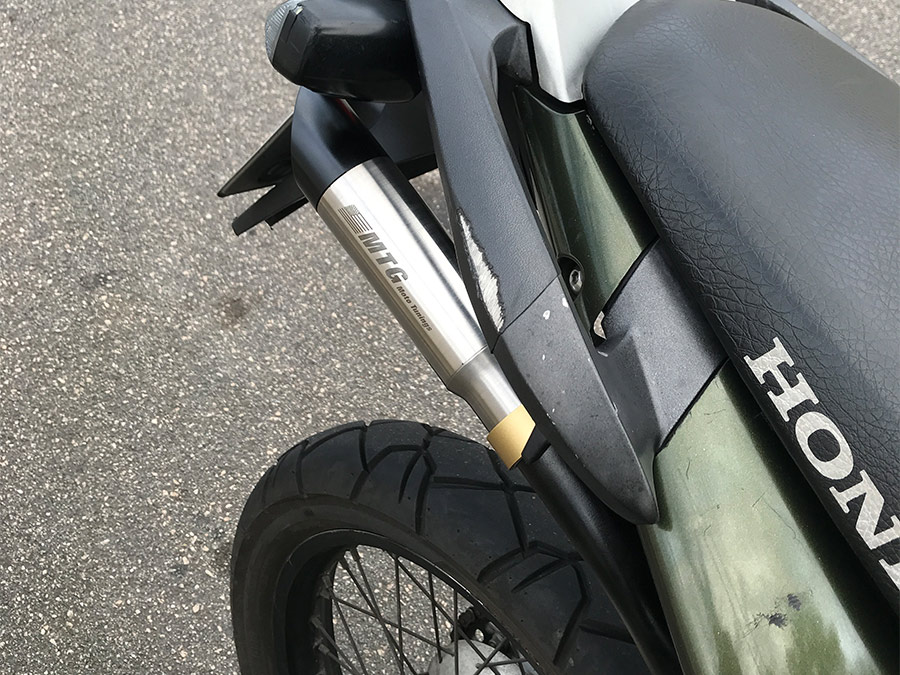Coletor intermediário longo e ponteira inox com abafador Honda XRE 300