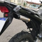 Coletor intermediário longo e ponteira inox com abafador Honda XRE 300