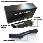 Coletor intermediário e ponteira inox com abafador Honda XRE 300