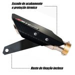 Ponteira de esacpamento inox com abafador e escudo Yamaha Xmax 250