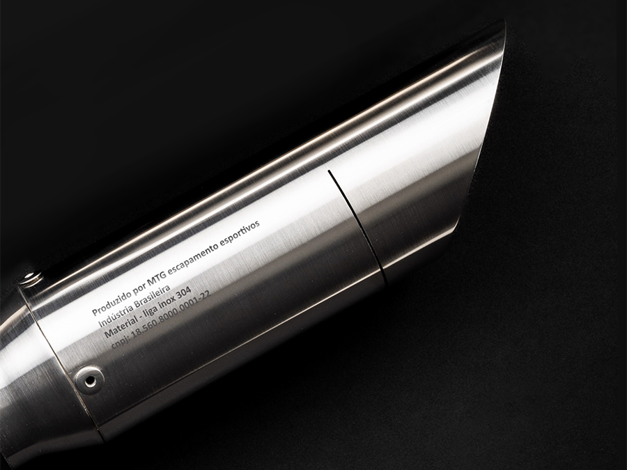 Ponteira de esacpamento inox com abafador e escudo Yamaha Xmax 250