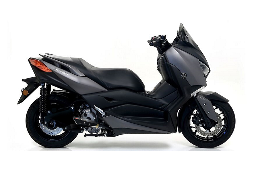 Ponteira de esacpamento inox com abafador e escudo Yamaha Xmax 250