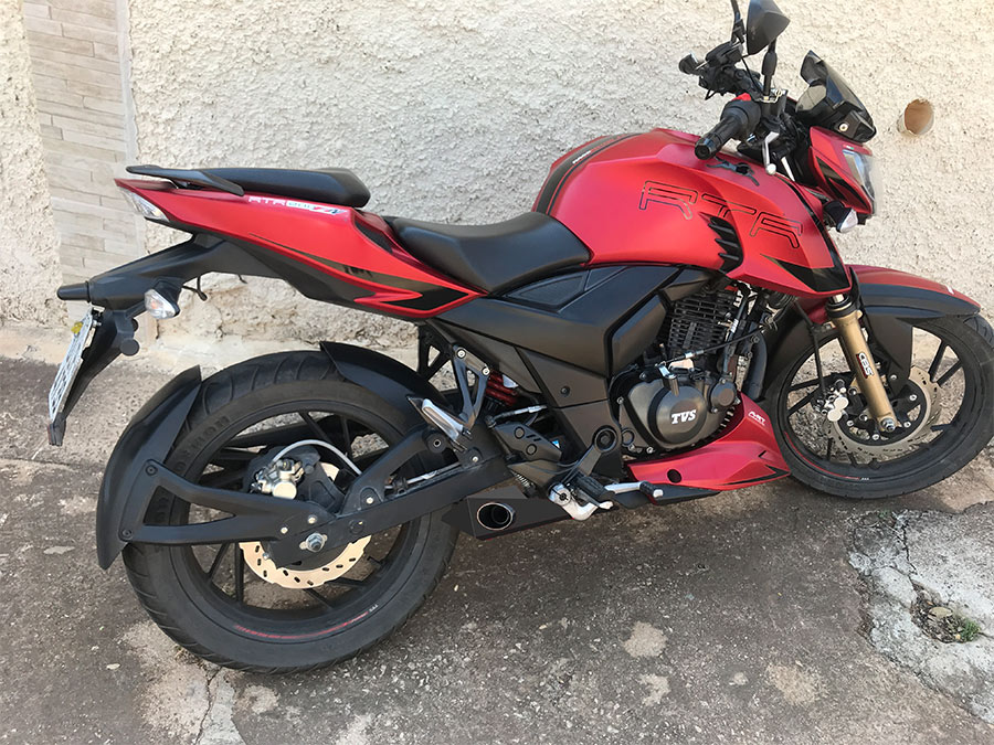Escapamento com ponteira Dafra Apache RTR 200