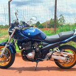Ponteira de escapamento inox com abafador Suzuki Bandit 1200N carburada