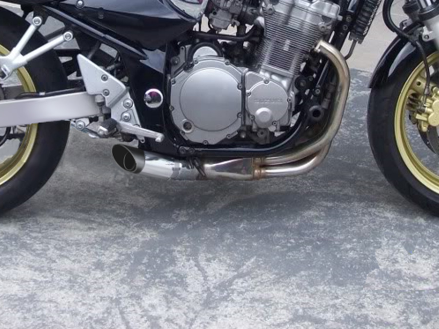 Ponteira de escapamento inox com abafador Suzuki Bandit 1200N carburada