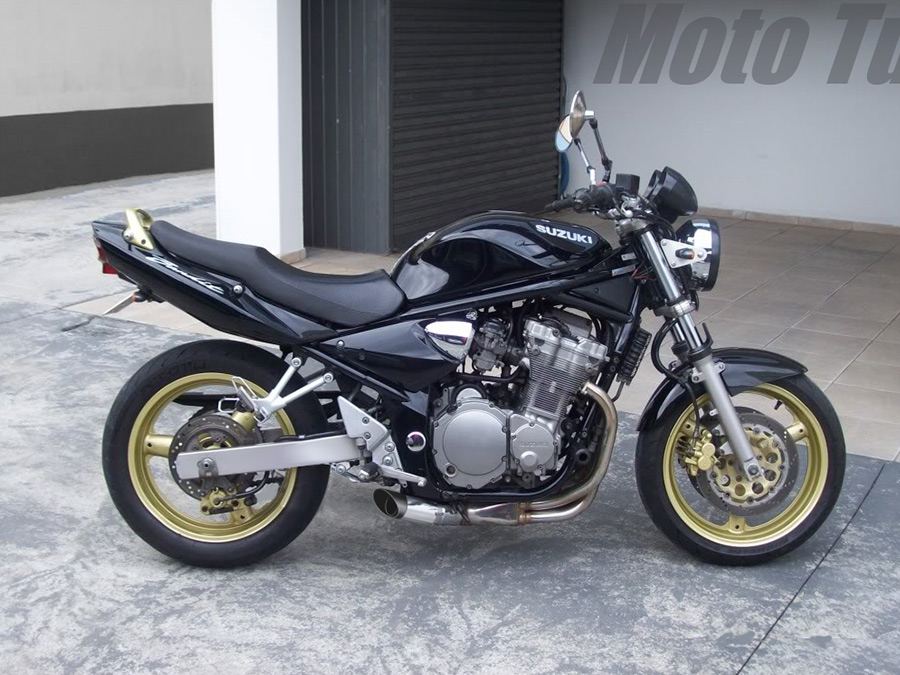 Ponteira de escapamento inox com abafador Suzuki Bandit 600N