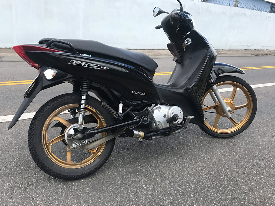 Escapamento Honda completo ponteira inox com abafador Biz 125