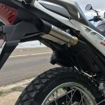 Escapamento ponteira inox Honda com abafador Bros 160