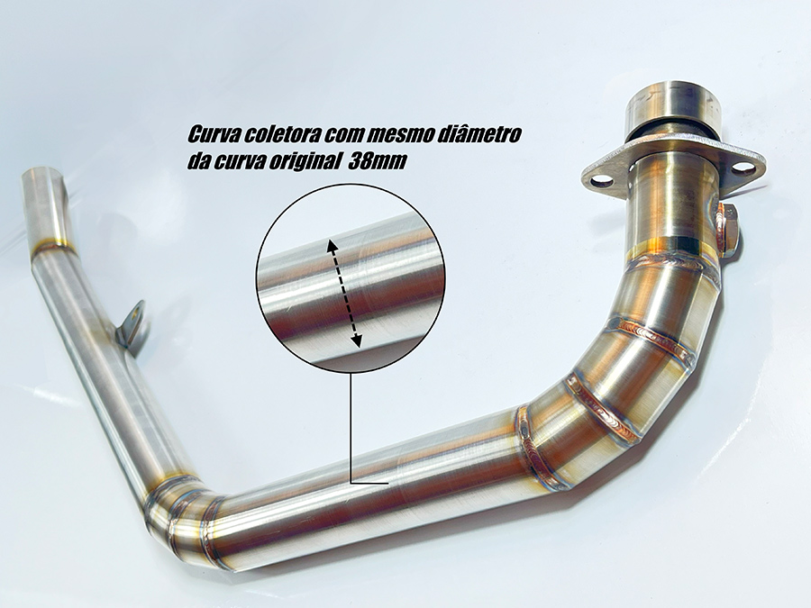 Curva de escapamento inox Honda CB 300R