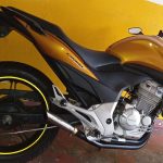 Ponteira de escapamento em inox com abafador Honda CB 300R