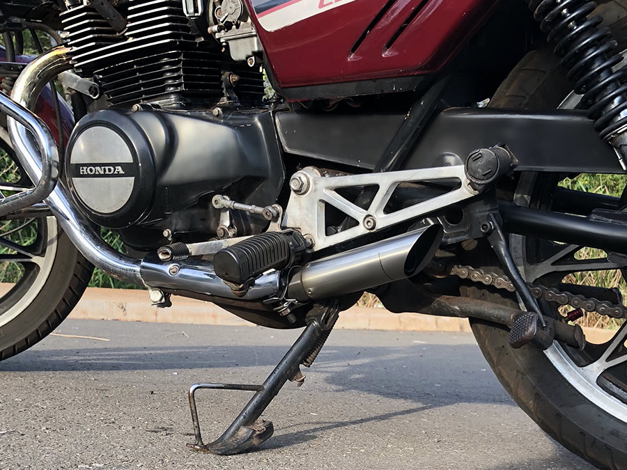 Ponteira de escapamento inox com abafador Honda CB 400