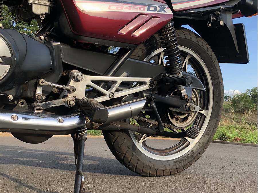 Ponteira de escapamento inox com abafador Honda CB 450