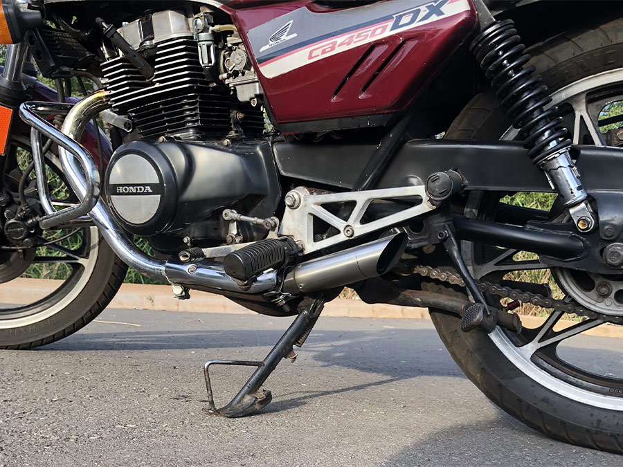 Ponteira de escapamento inox com abafador Honda CB 450