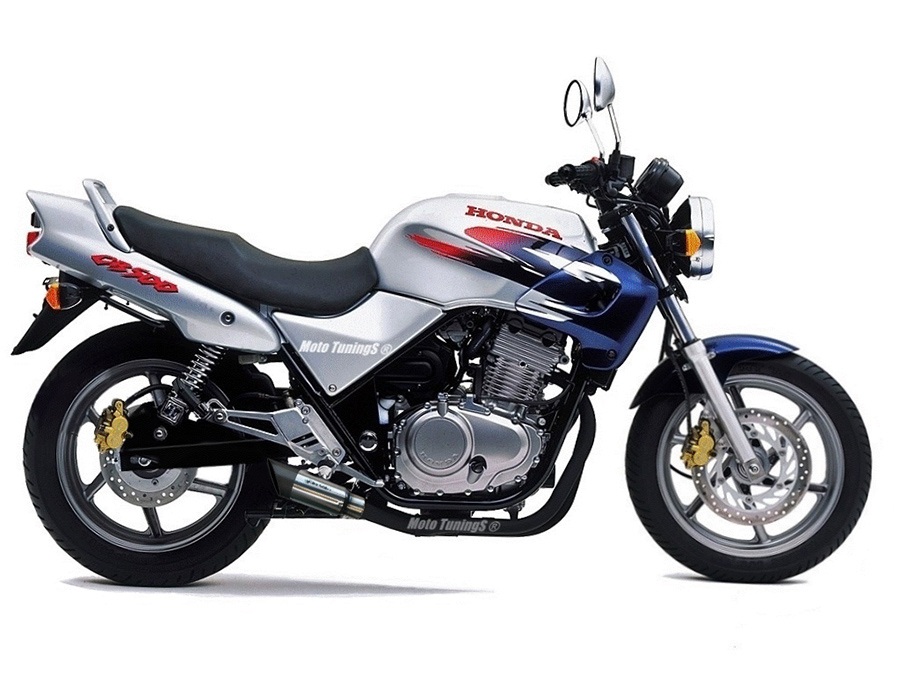 Ponteira de escapamento inox com abafador Honda CB 500 Carburada
