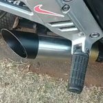 Ponteira de escapamento inox com abafador Honda CB 500 Carburada