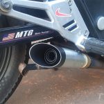Ponteira de escapamento inox com abafador Honda CB 500 Carburada