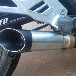 Ponteira de escapamento inox com abafador Honda CB 500 Carburada