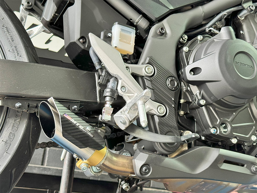 Ponteira de escapamento inox com abafador Honda CB 500F