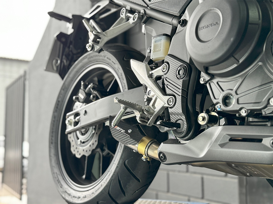 Ponteira de escapamento inox com abafador Honda CB 500F