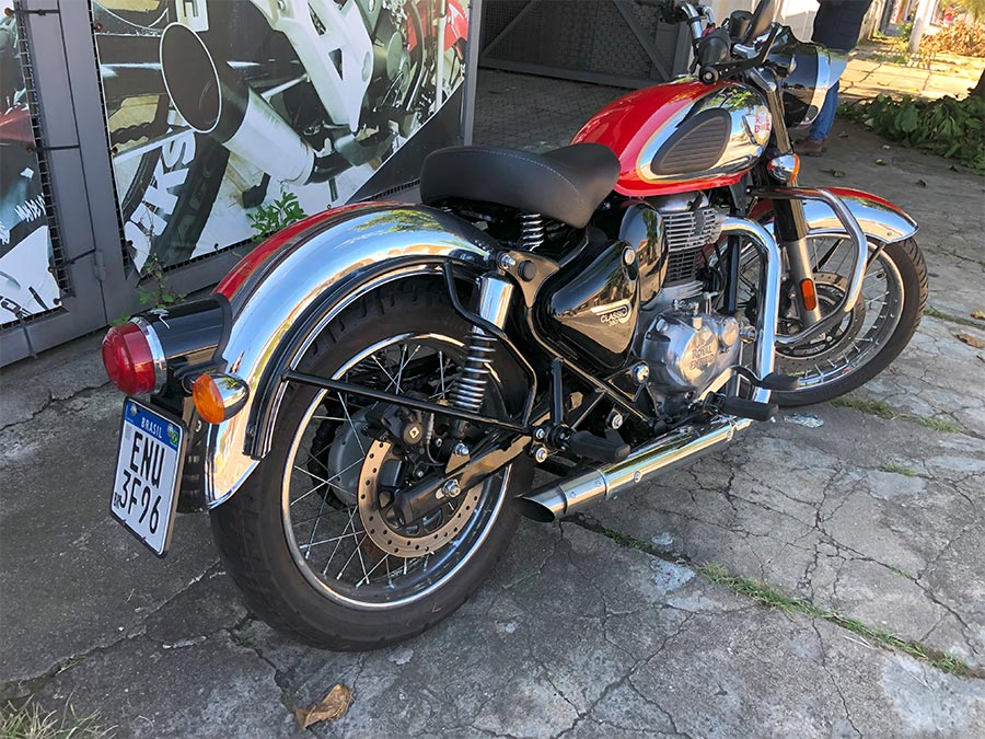 Ponteira de escapamento em inox com abafador Royal Enfield  Classic 350