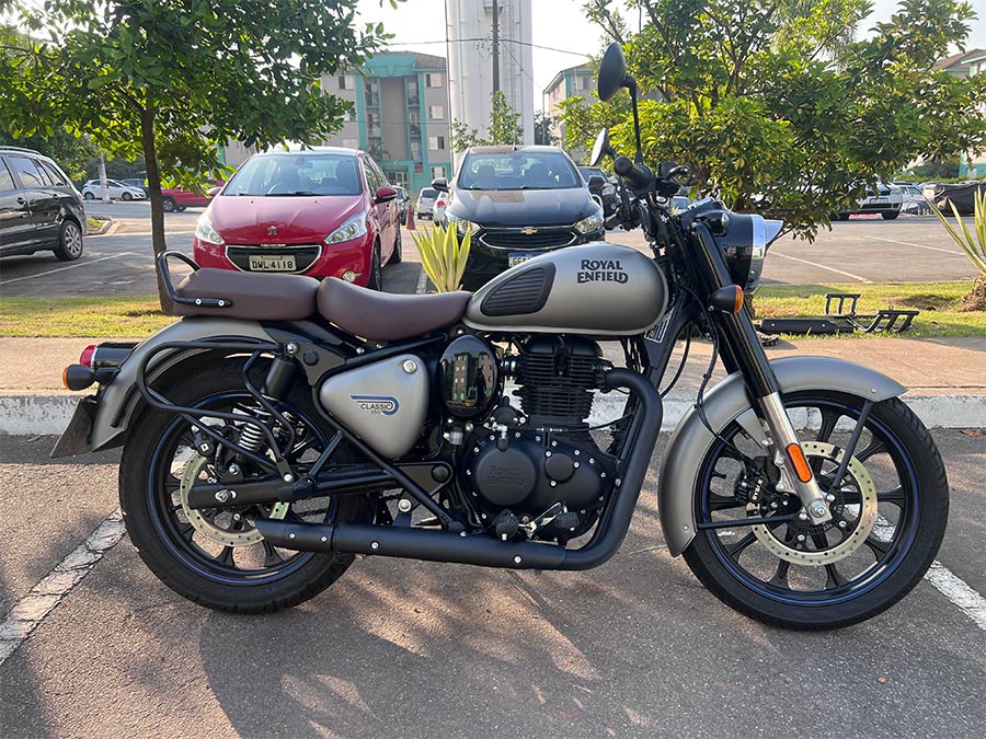 Ponteira de escapamento Black com abafador Royal Enfield Classic 350