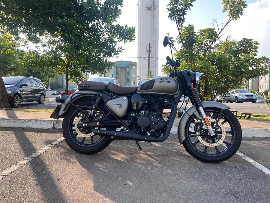 Ponteira de escapamento Black com abafador Royal Enfield Classic 350