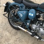 Ponteira de escapamento inox com abafador Royal Enfield Classic 500 Squadron Blue