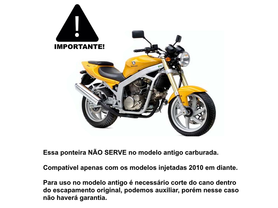 Ponteira de escapamento inox com abafador Kasinski Comet 250 GT