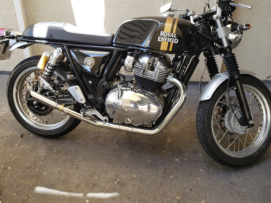 Par de ponteiras de escapamento Standard Lacradas com abafador Royal Enfield Continental GT 650