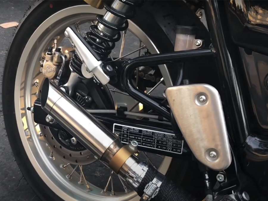 Par de ponteiras de escapamento Standard Lacradas com abafador Royal Enfield Continental GT 650