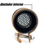 Ponteira preta curva com abafador Diavel