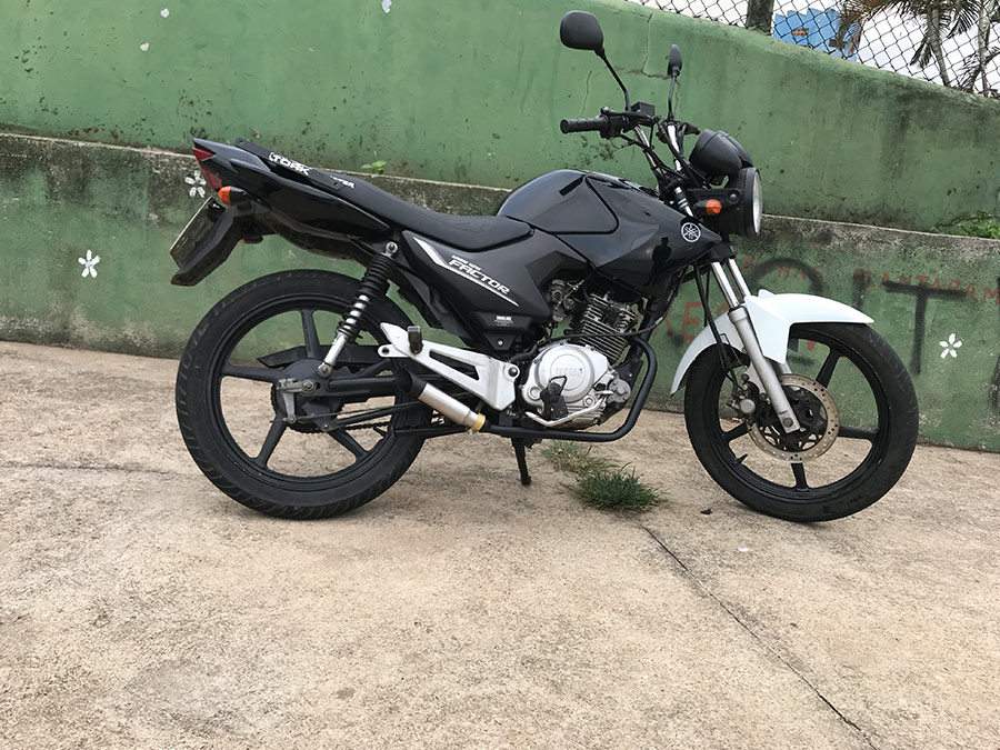 Escapamento com ponteira inox com abafador Yamaha Factor 125