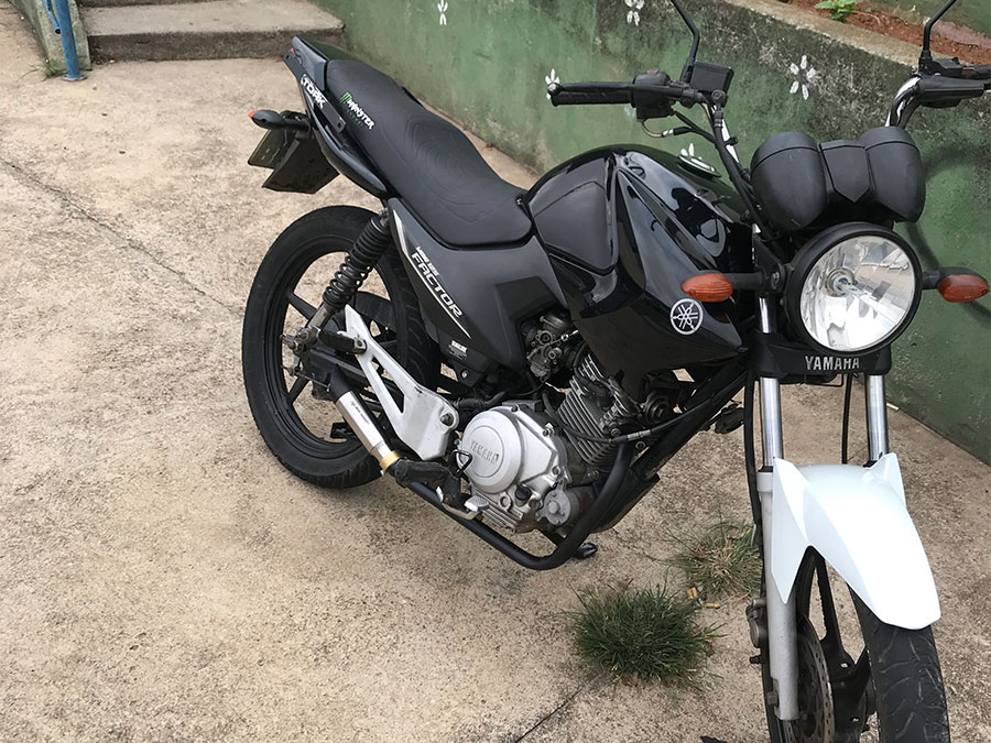 Escapamento com ponteira inox com abafador Yamaha Factor 125