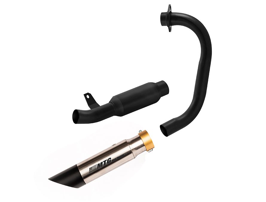 Escapamento com ponteira inox com abafador Yamaha Fazer 150
