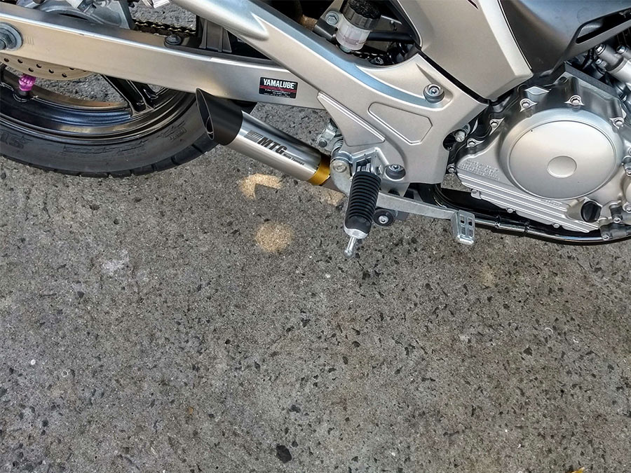 Escapamento com ponteira inox com abafador Yamaha Fazer 250 FZ25 (2006 a 2009)