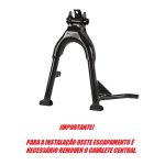 Escapamento com ponteira inox com abafador Yamaha Fazer 250 FZ25 (2006 a 2009)