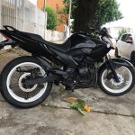 Escapamento com ponteira inox com abafador Yamaha Fazer 250 FZ25 (2011 a 2016)