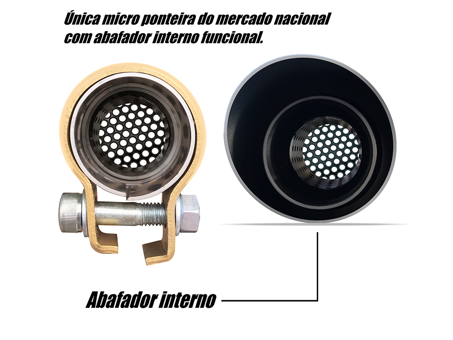 Ponteira de escapamento inox com abafador Suzuki Gladius