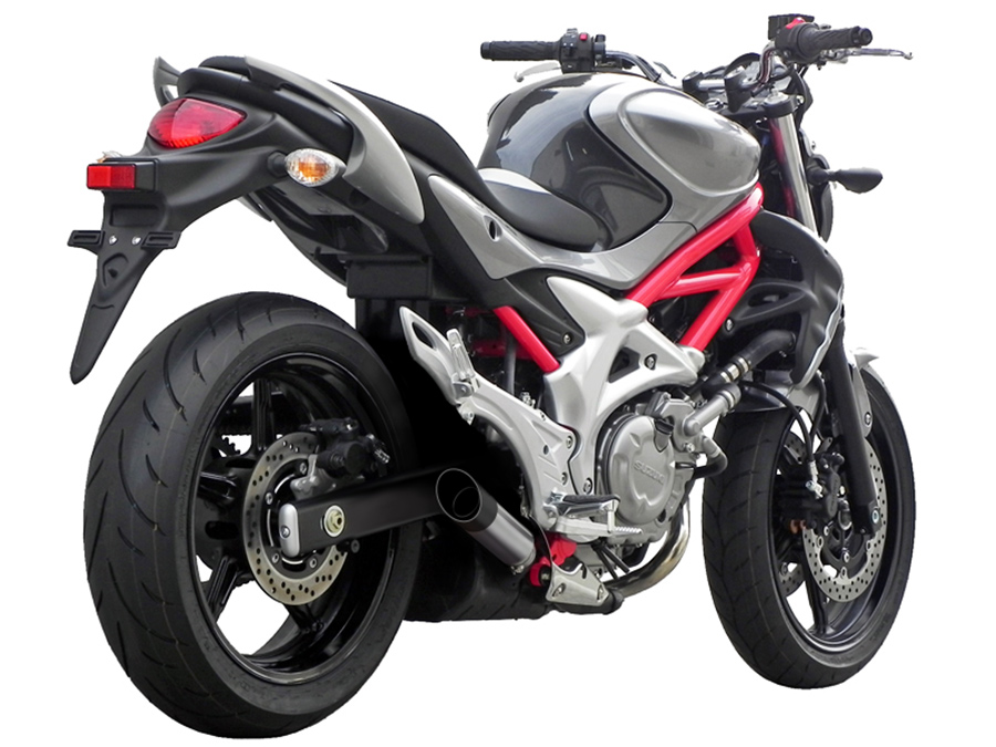 Ponteira de escapamento inox com abafador Suzuki Gladius