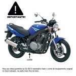 Ponteira de escapamento inox com abafador Suzuki GS 500