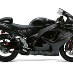 Par de ponteiras de escapamento inox esportiva Suzuki Hayabusa