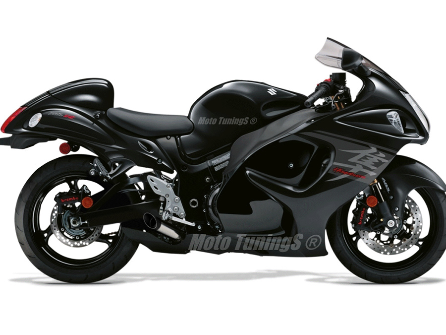 Par de ponteiras de escapamento inox esportiva Suzuki Hayabusa