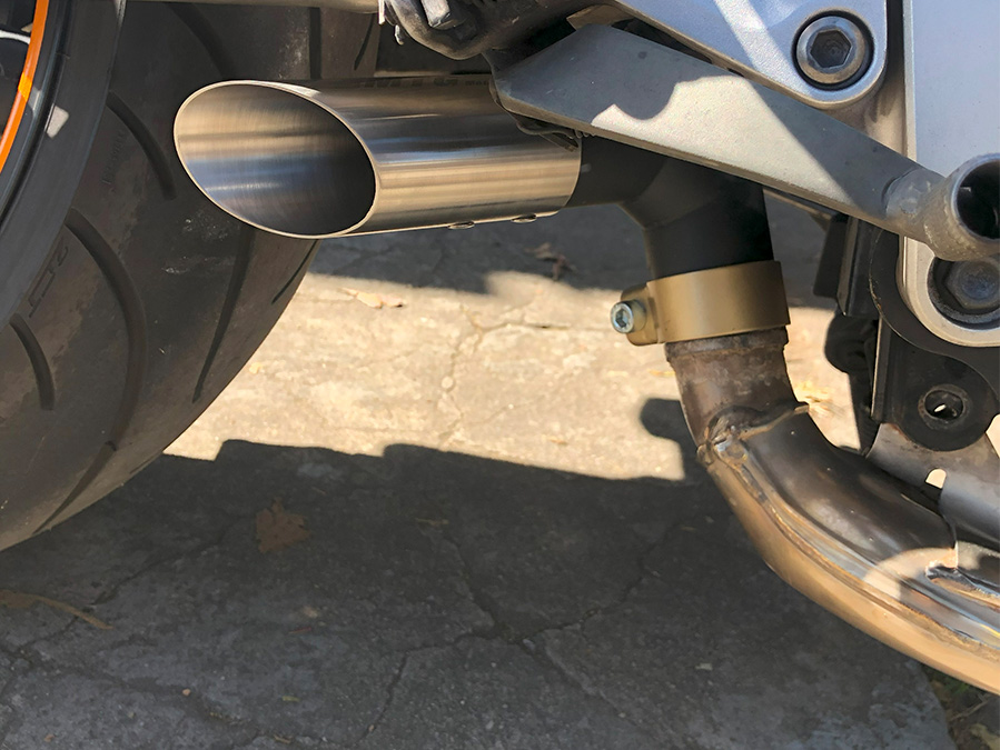 Ponteira de escapamento direta Honda Hornet Carburada