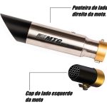 Ponteira de escapamento mini 1 inox com CAP Suzuki Inazuma 250