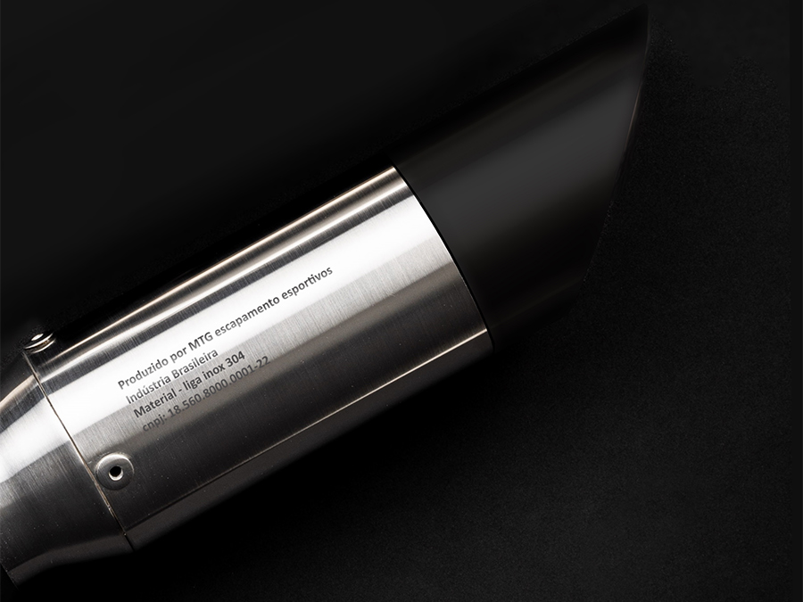 Ponteira de escapamento mini 1 inox com CAP Suzuki Inazuma 250