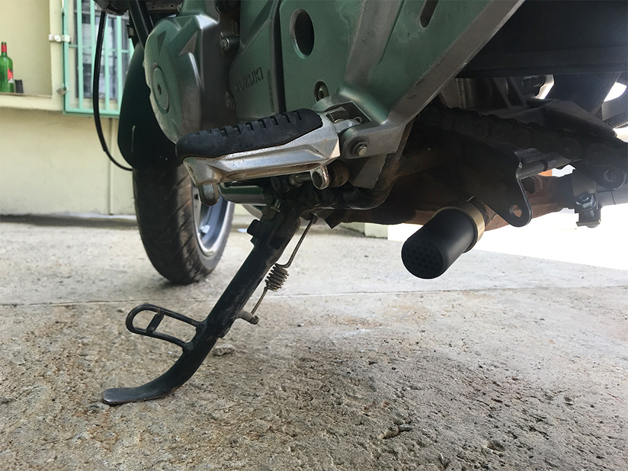 Ponteira de escapamento mini 1 inox com CAP Suzuki Inazuma 250