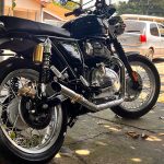 Par de ponteiras de escapamento esportivo com abafador Royal Enfield Interceptor 650
