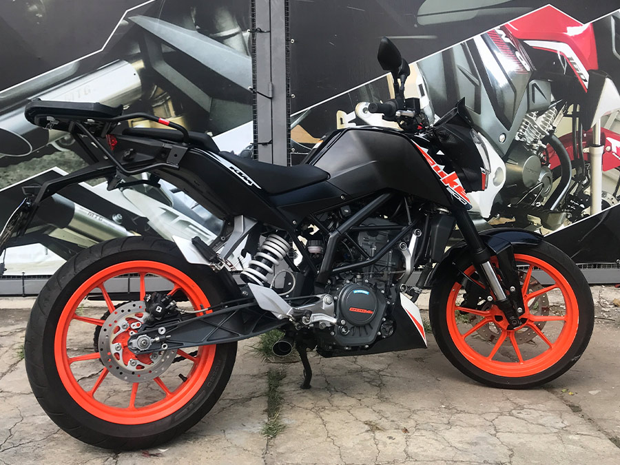 Escapamento com coletor e ponteira inox KTM Duke 200