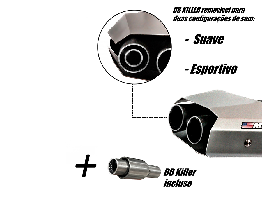 Escapamento esportivo com DB killer Yamaha Lander 250