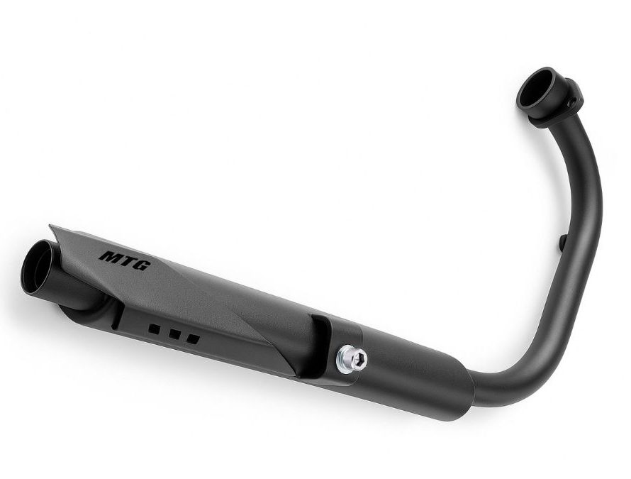 Escapamento esportivo silencioso por baixo da moto Honda CG 160 Fan 2025